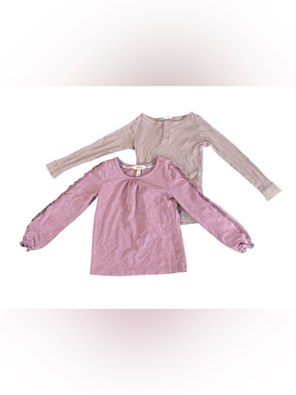Lot of 2 - Matilda Jane Ruffled Top & Jamie Kay Ribbed Pink Soft Shirt Size 4T